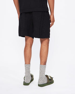 Charlie Knit Shorts in Black