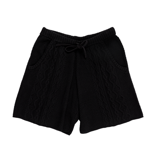 Charlie Knit Shorts in Black