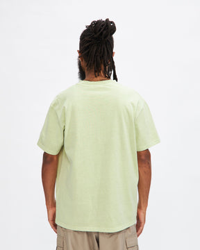 Fuzzy G-Logo Tee in Smoky Mint Pigment