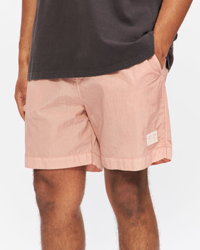 Eco-Chrome R Short Logo Swim Shorts in Pale Mauve