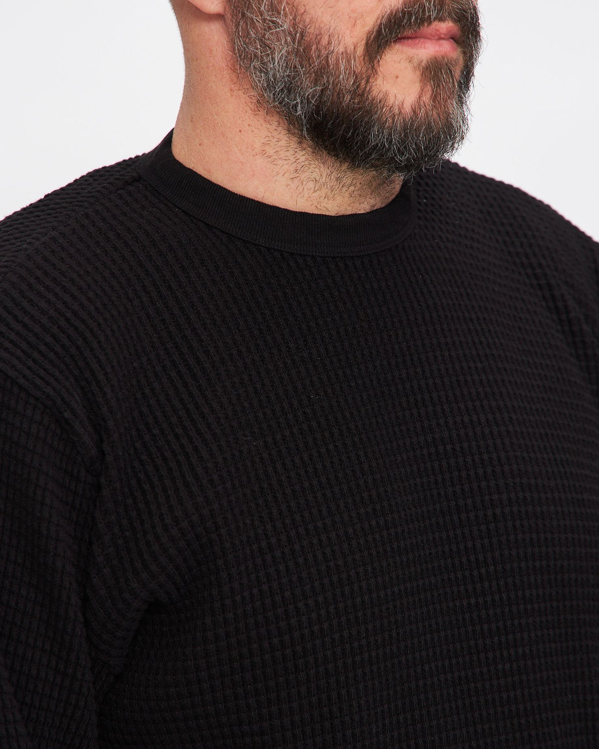 Heavy Thermal Set In Sweat in Black
