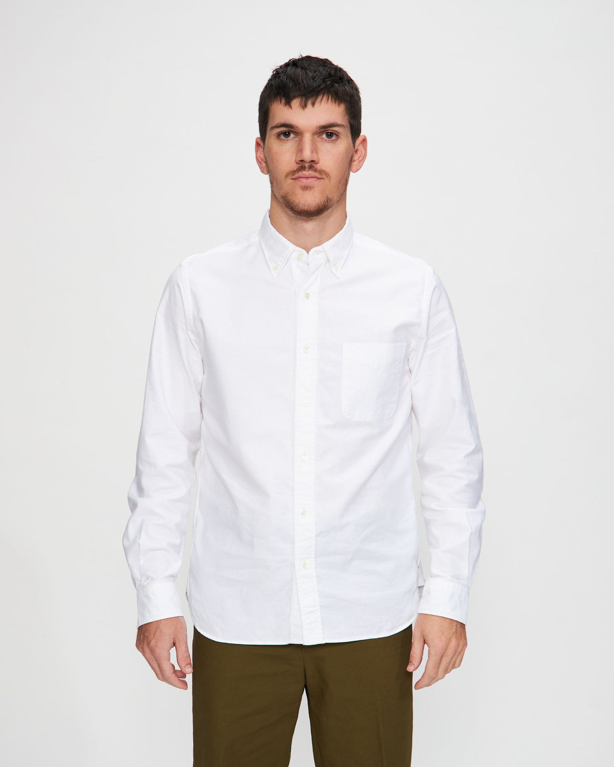 Button-Down Oxford Shirt in White