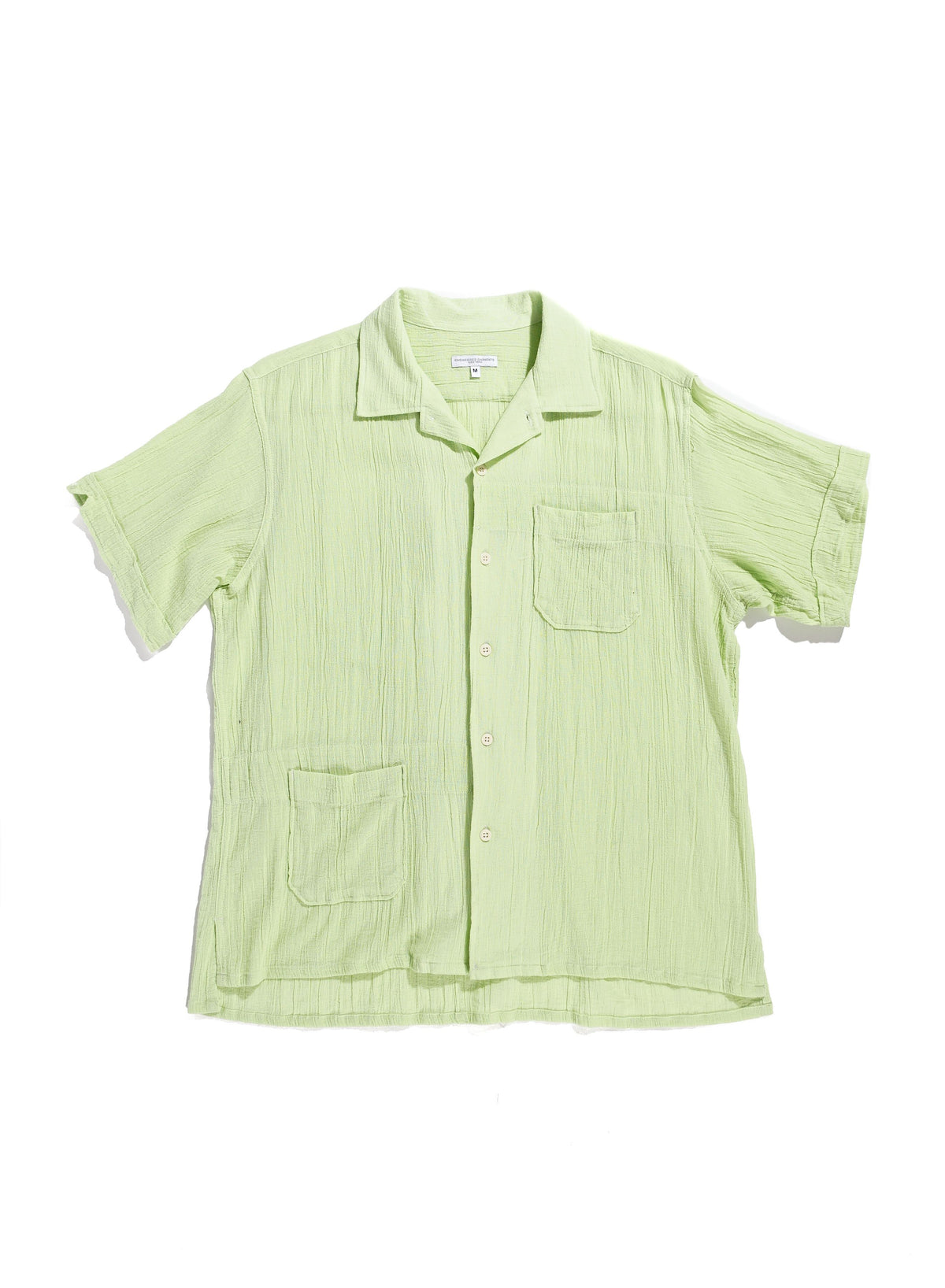Camp Shirt in Lime Cotton Crepe