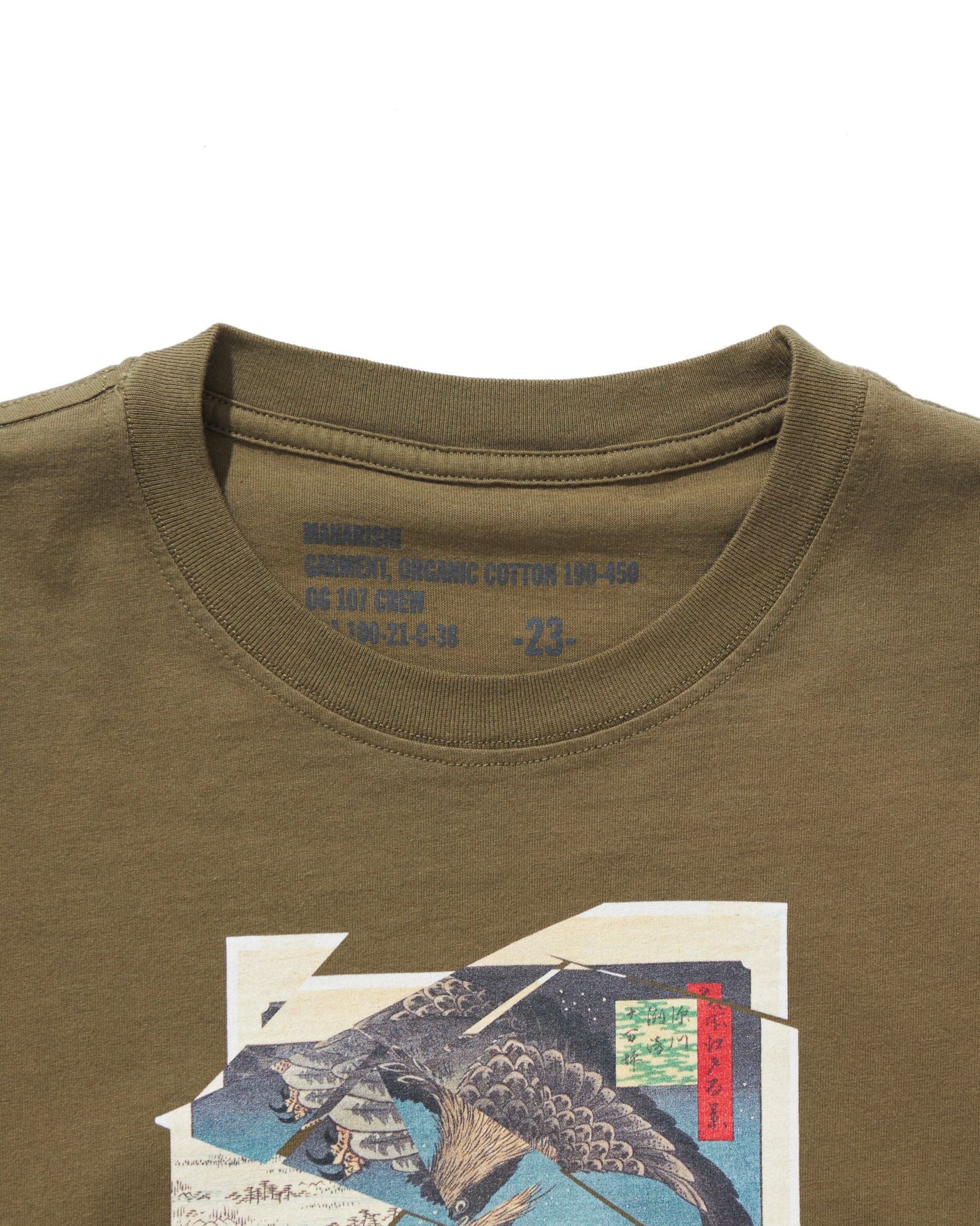 9927 Cubist Eagle T-shirt in Olive Green