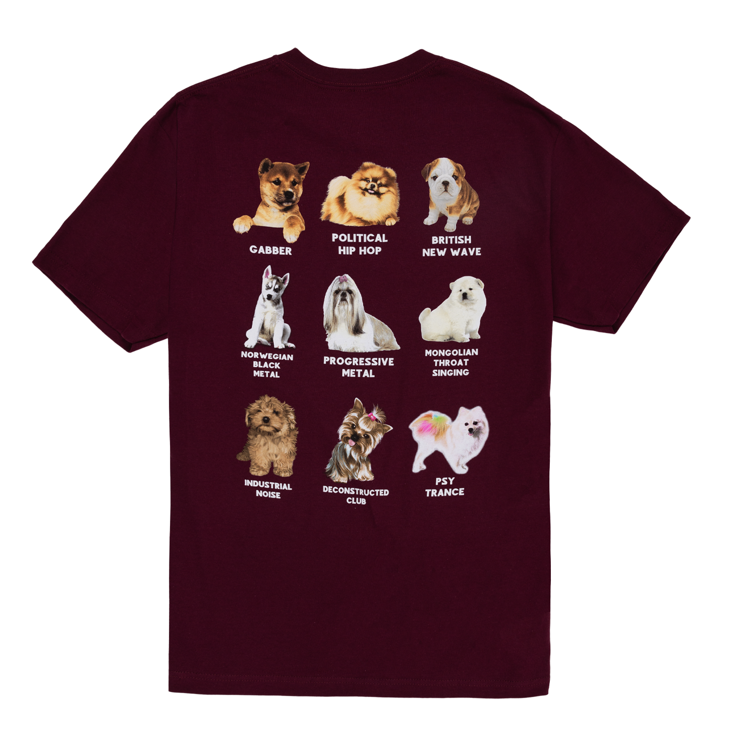 Puppies T-Shirt in Burgundy